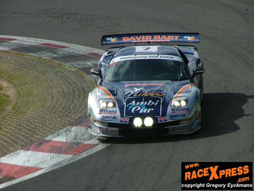 De Corvette aan het werk in Spa tijdens de Spa Euro Race
